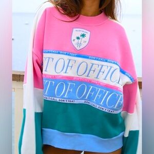 YLLW OOO CLUB OVERSIZED SWEATSHIRT yellow the label out of office